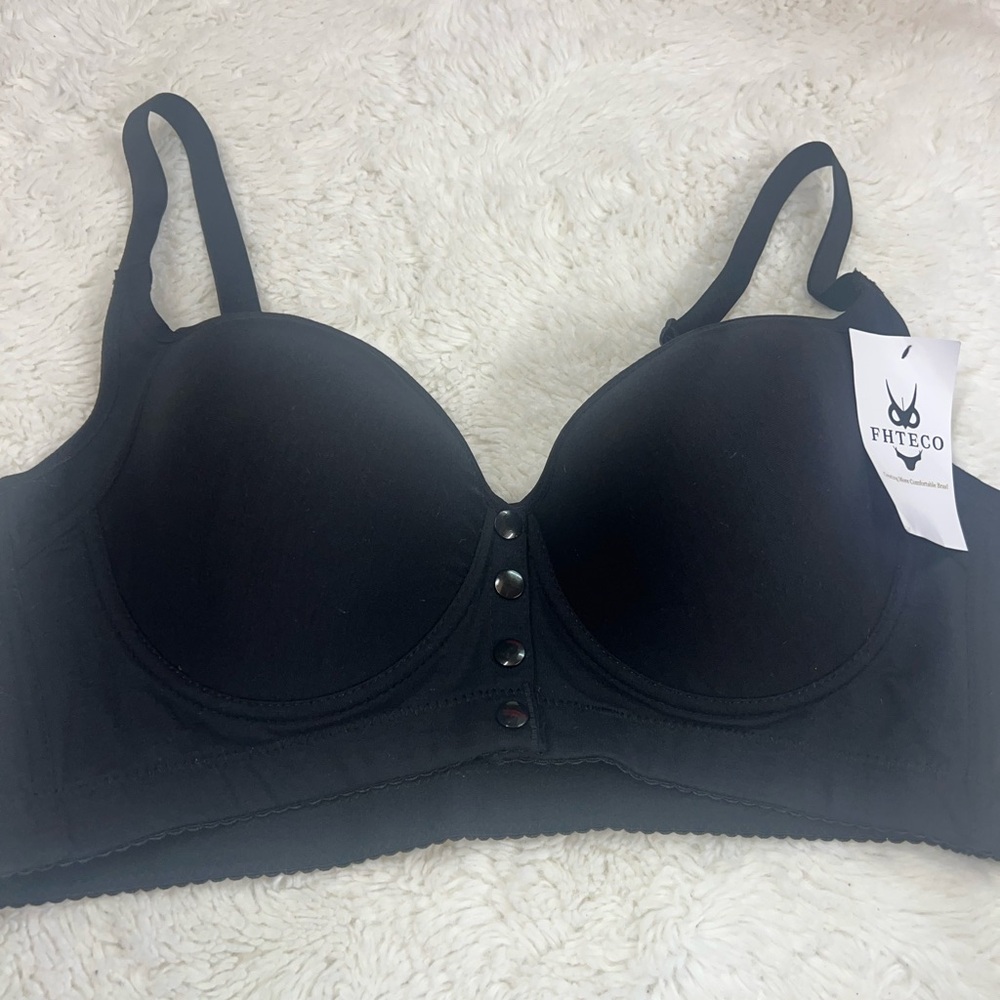 FHTECO Women Underwire Bras Push up Full-Coverage Front Close Size 34DD(E) #444
